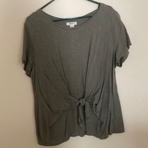 Casual tie front t-shirt